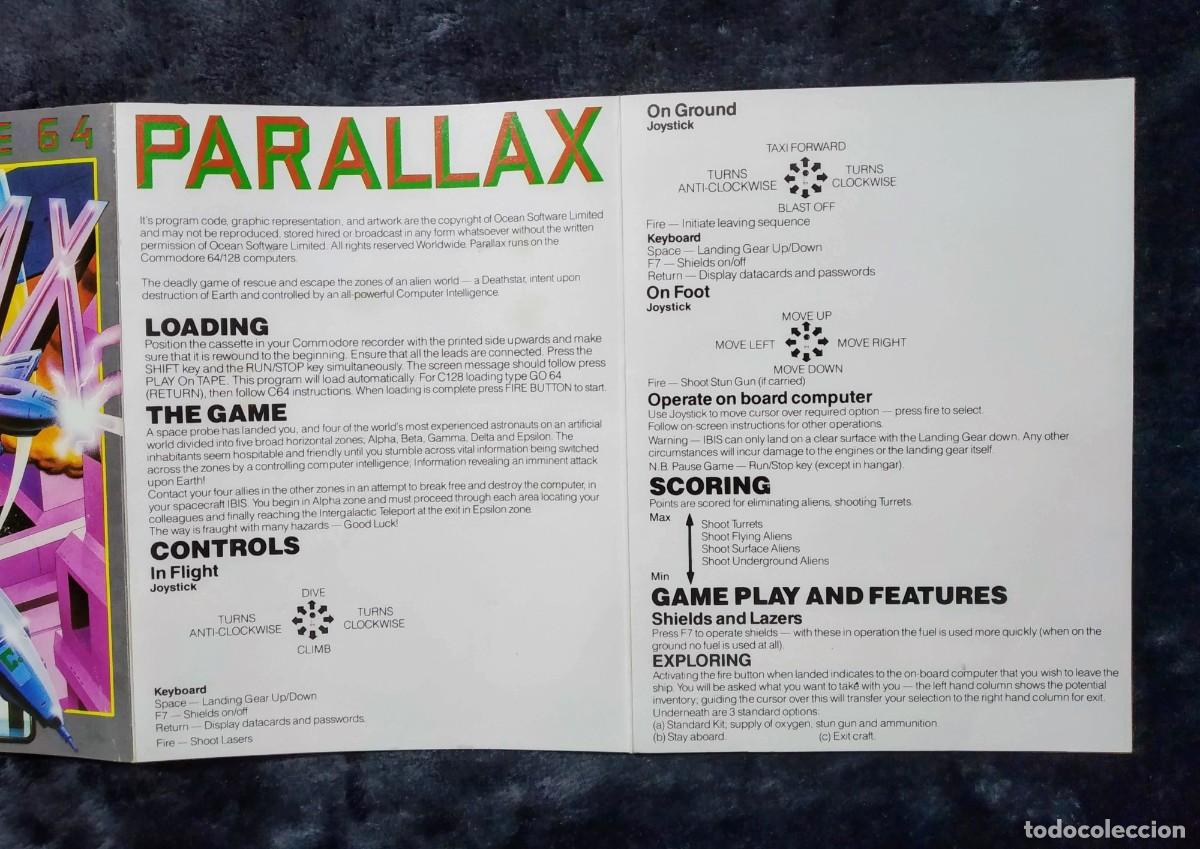Videojuegos y consolas: PARALLAX. OCEAN. COMMODORE 64 C64. - Foto 6