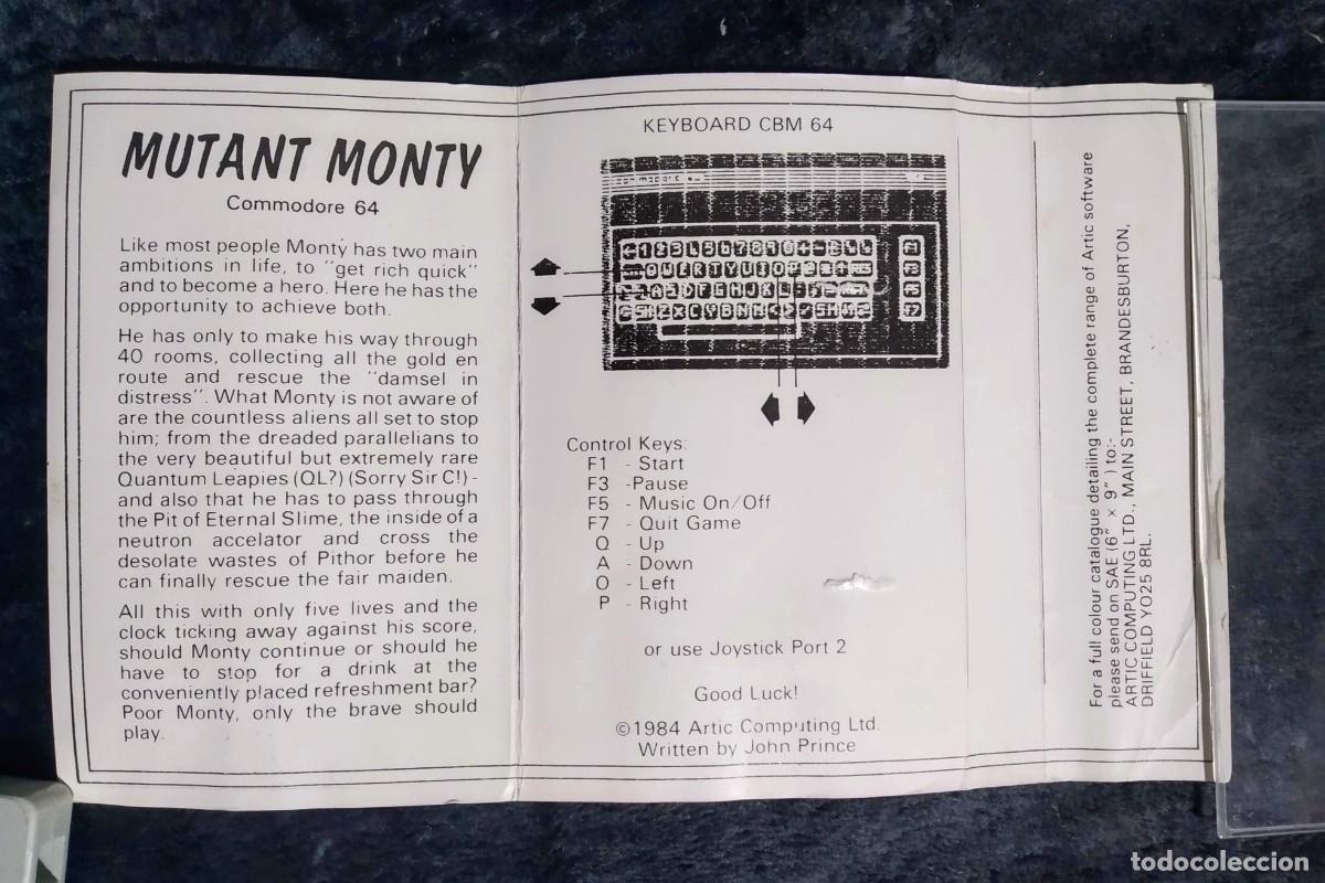 Videojuegos y consolas: MUTANT MONTY. ARTIC COMPUTING. COMMODORE 64 C64. - Foto 6