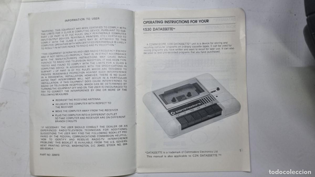 Videojuegos y consolas: Commodore 64 (c64) - Manual del usuario y manual de 1530 DATASSETTE UNIT Model C2N (Originales) - Foto 9