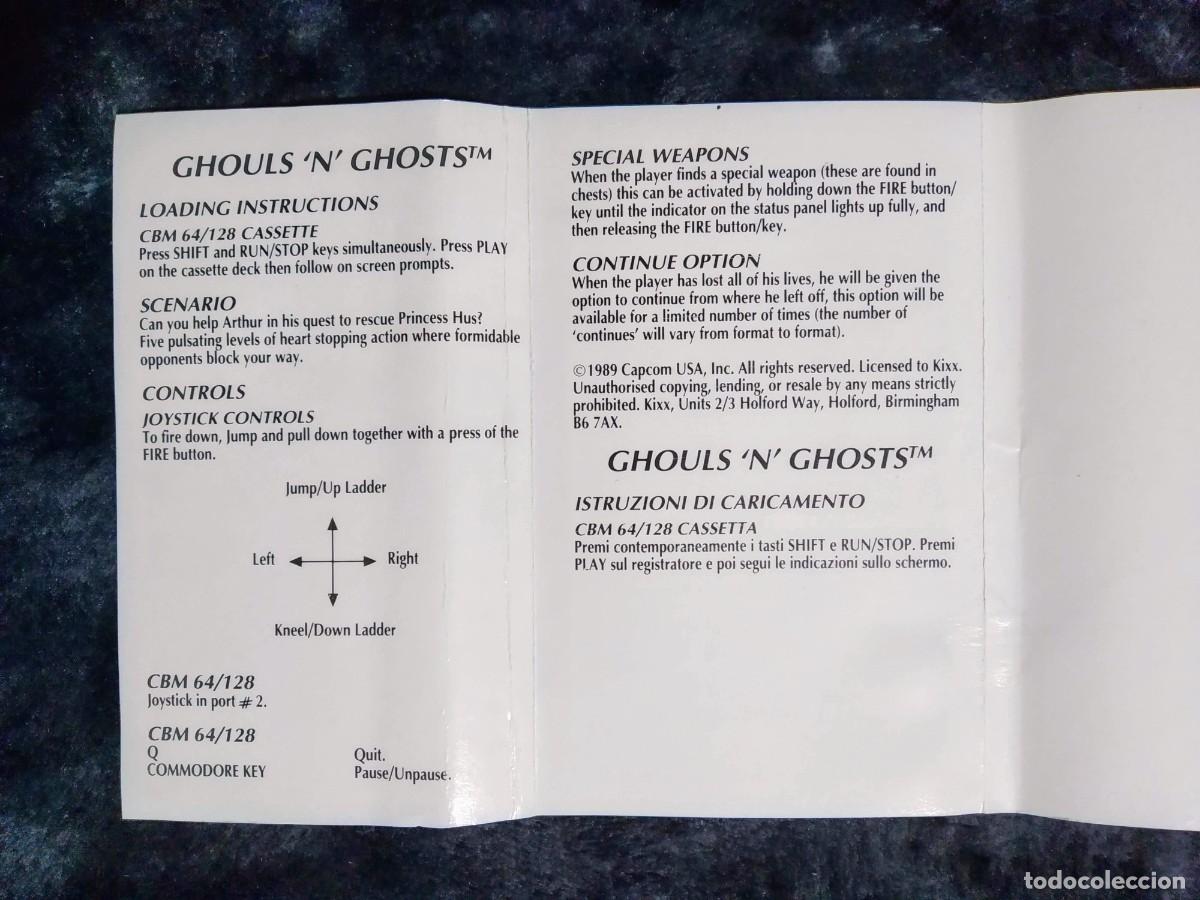 Videojuegos y consolas: GHOULSN GHOSTS (KIXX). CAPCOM. COMMODORE 64. C64 - Foto 8