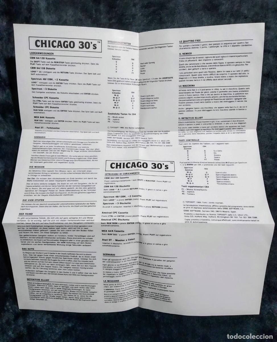 Videojuegos y consolas: CHICAGO 30S. TOPO SOFT. COMMODORE 64 C64. - Foto 9