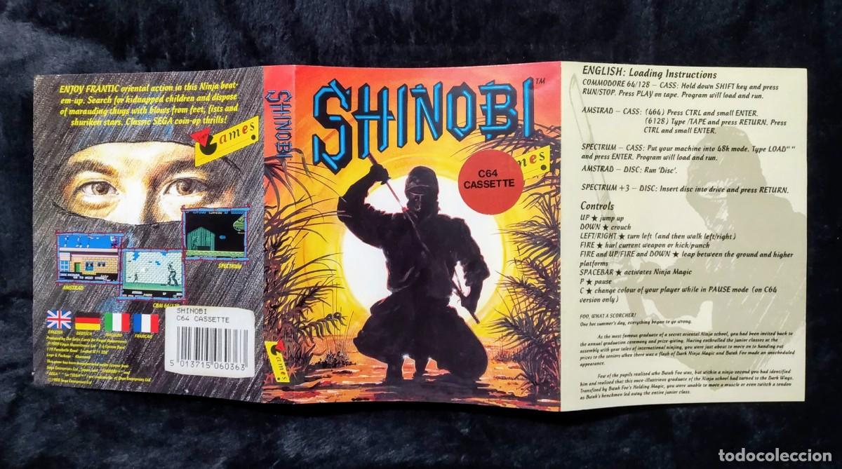 Videojuegos y consolas: SHINOBI. SEGA. COMMODORE 64 C64. - Foto 4