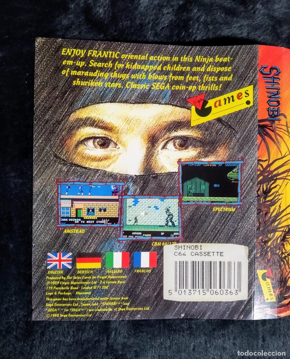 Videojuegos y consolas: SHINOBI. SEGA. COMMODORE 64 C64. - Foto 7
