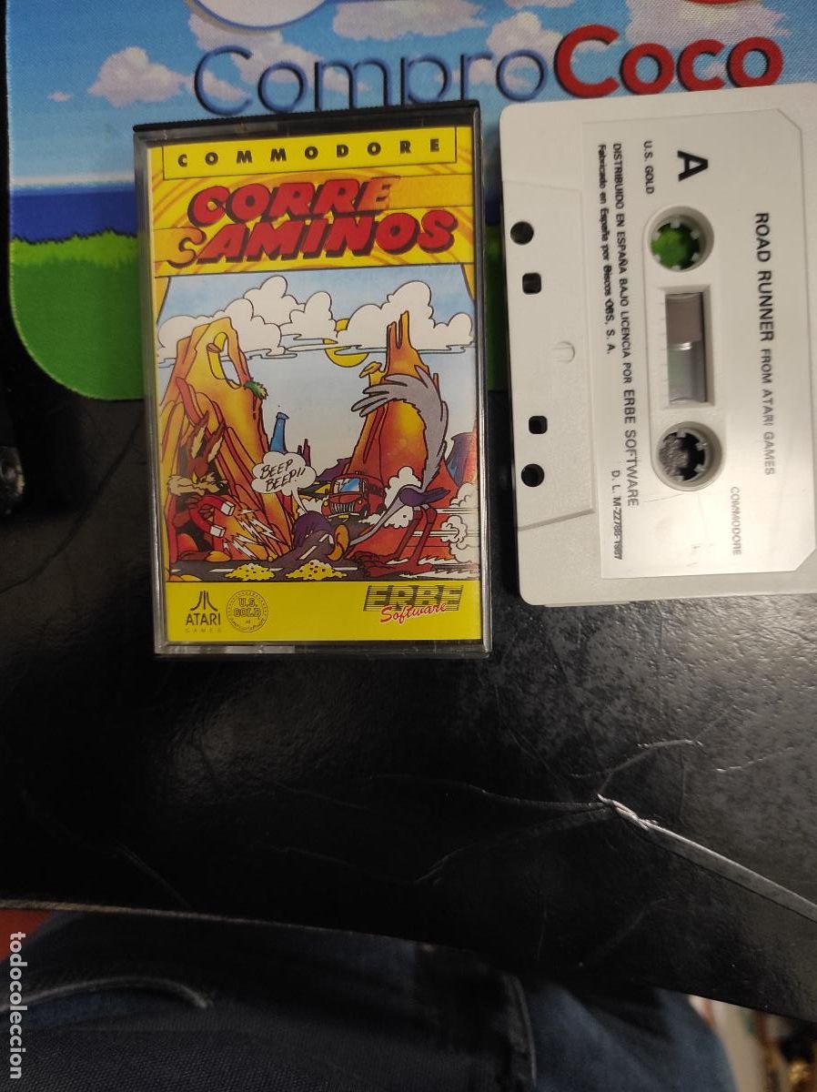 Videojuegos y consolas: Corre Caminos (Road Runner) [US Gold ] - ATARI Games - Erbe Software Commodore 64 C64 Correcaminos - Foto 1