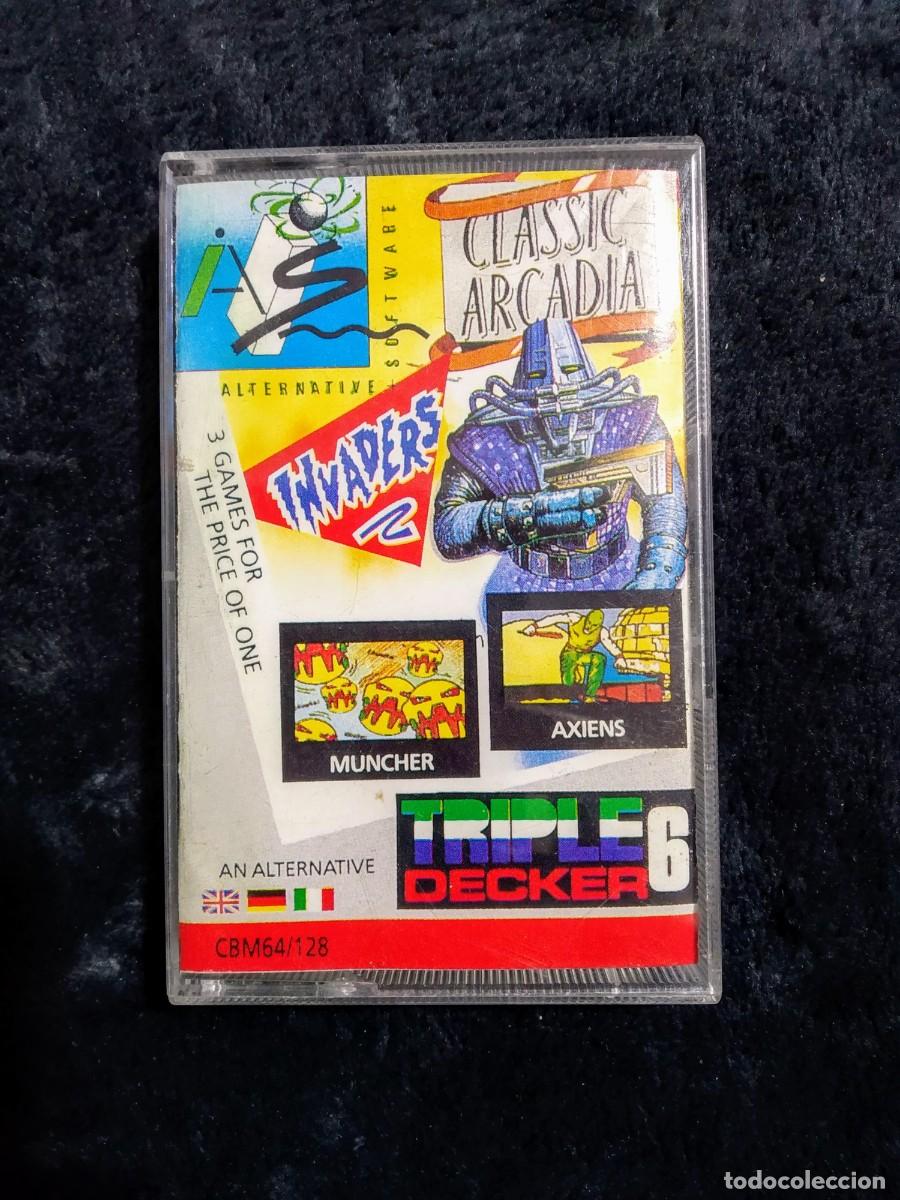 Videojuegos y consolas: CLASSIC ARCADIA (AXIENS, MUNCHER Y INVADERS). ALTERNATIVE SOFTWARE. COMMODORE 64 C64 - Foto 1