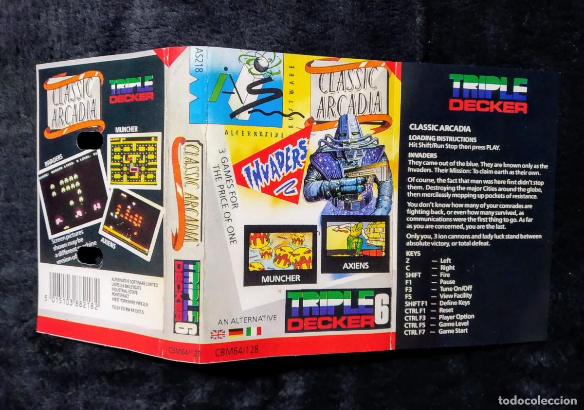 Videojuegos y consolas: CLASSIC ARCADIA (AXIENS, MUNCHER Y INVADERS). ALTERNATIVE SOFTWARE. COMMODORE 64 C64 - Foto 4
