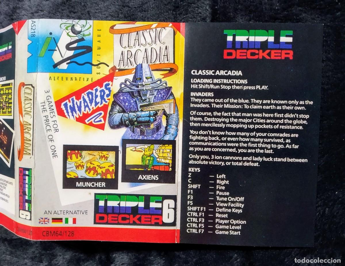 Videojuegos y consolas: CLASSIC ARCADIA (AXIENS, MUNCHER Y INVADERS). ALTERNATIVE SOFTWARE. COMMODORE 64 C64 - Foto 5