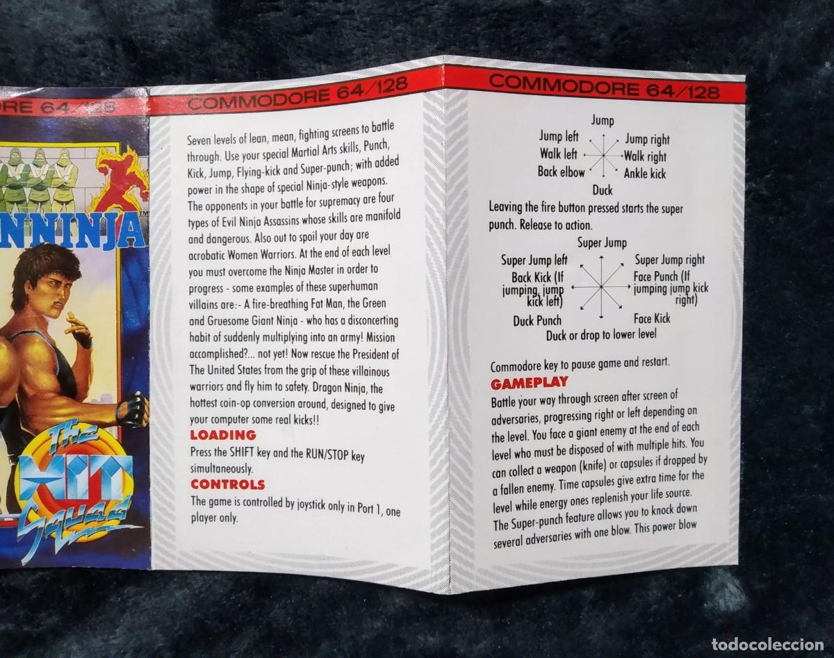 Videojuegos y consolas: DRAGON NINJA DRAGONNINJA (THE HIT SQUAD). DATA EAST. COMMODORE 64 C64 - Foto 5