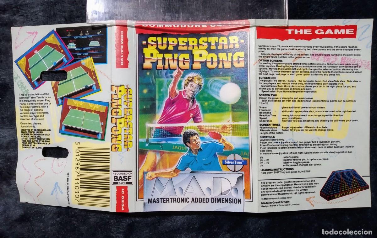 Videojuegos y consolas: SUPERSTAR PING PONG. MASTERTRONIC. COMMODORE 64 C64 - Foto 4
