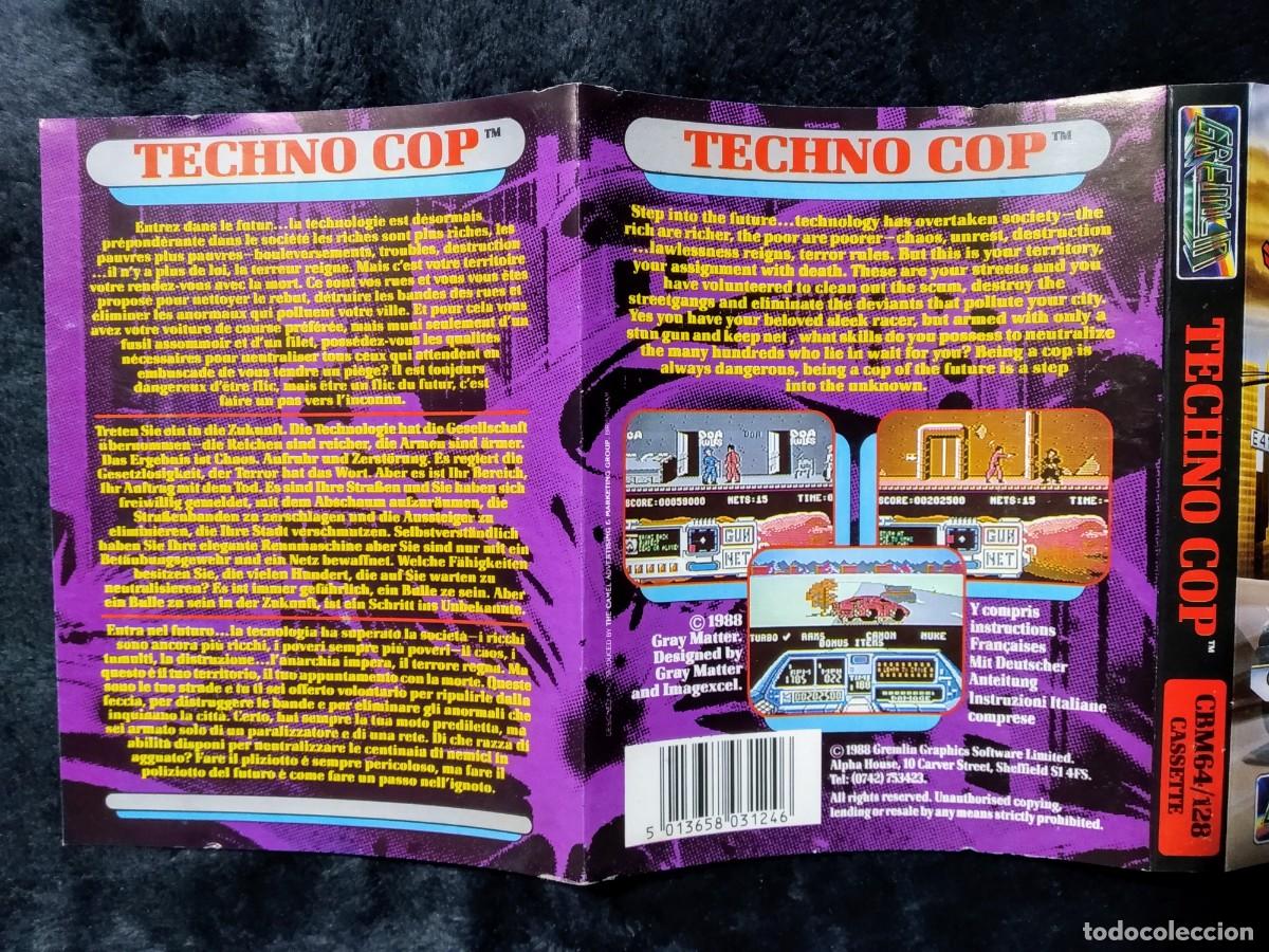 Videojuegos y consolas: TECHNO COP (TECHNOCOP). GREMLIN GRAPHICS. COMMODORE 64 C64 - Foto 7