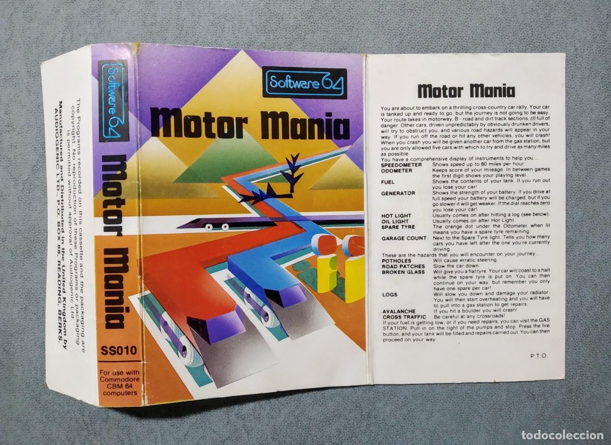 Videojuegos y consolas: MOTOR MANIA. AUDIOGENIC. COMMODORE 64 C64. &iexcl;FUNCIONANDO! - Foto 4
