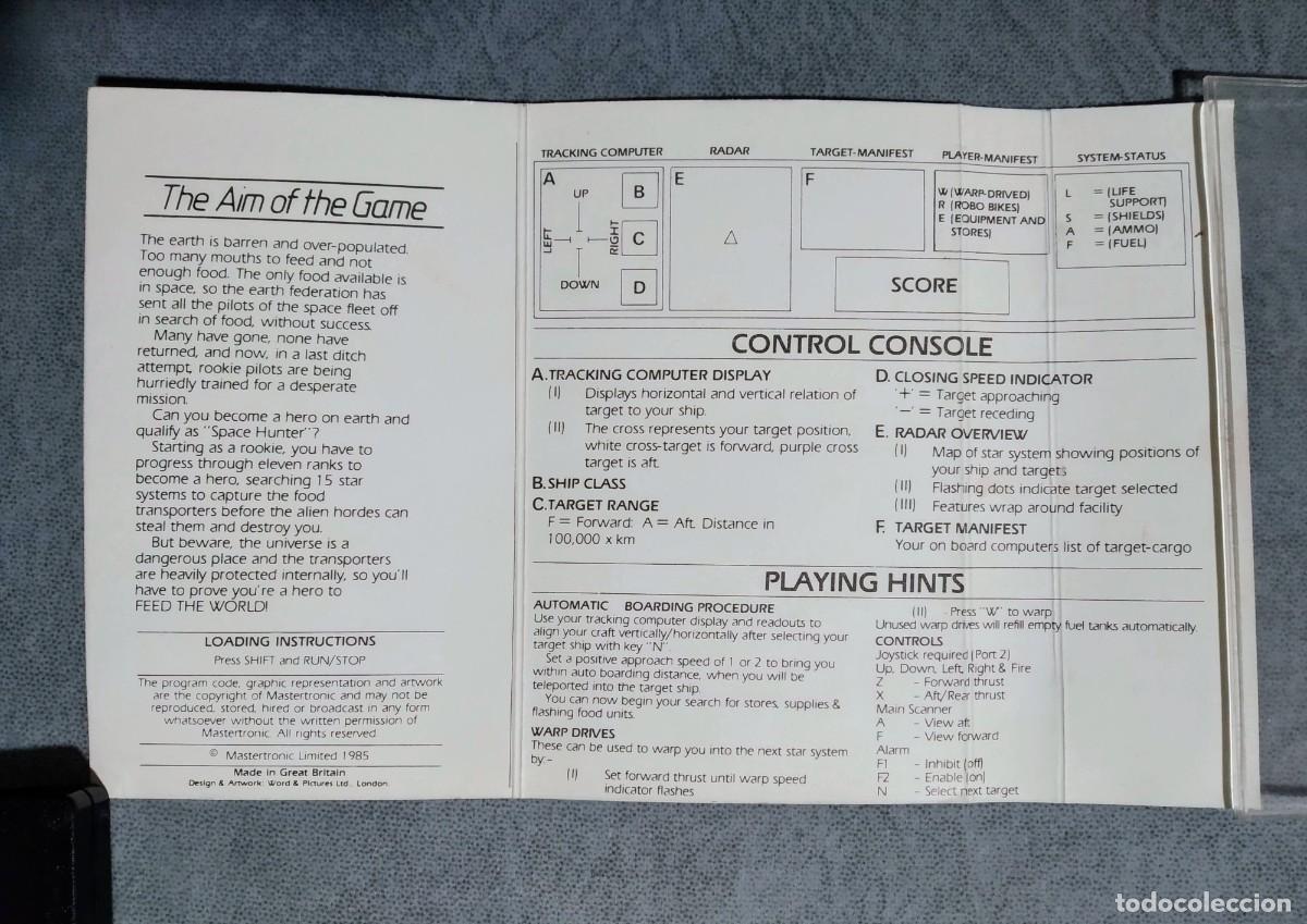 Videojuegos y consolas: SPACE HUNTER. MASTERTRONIC. COMMODORE 64 C64. &iexcl;FUNCIONANDO! - Foto 5
