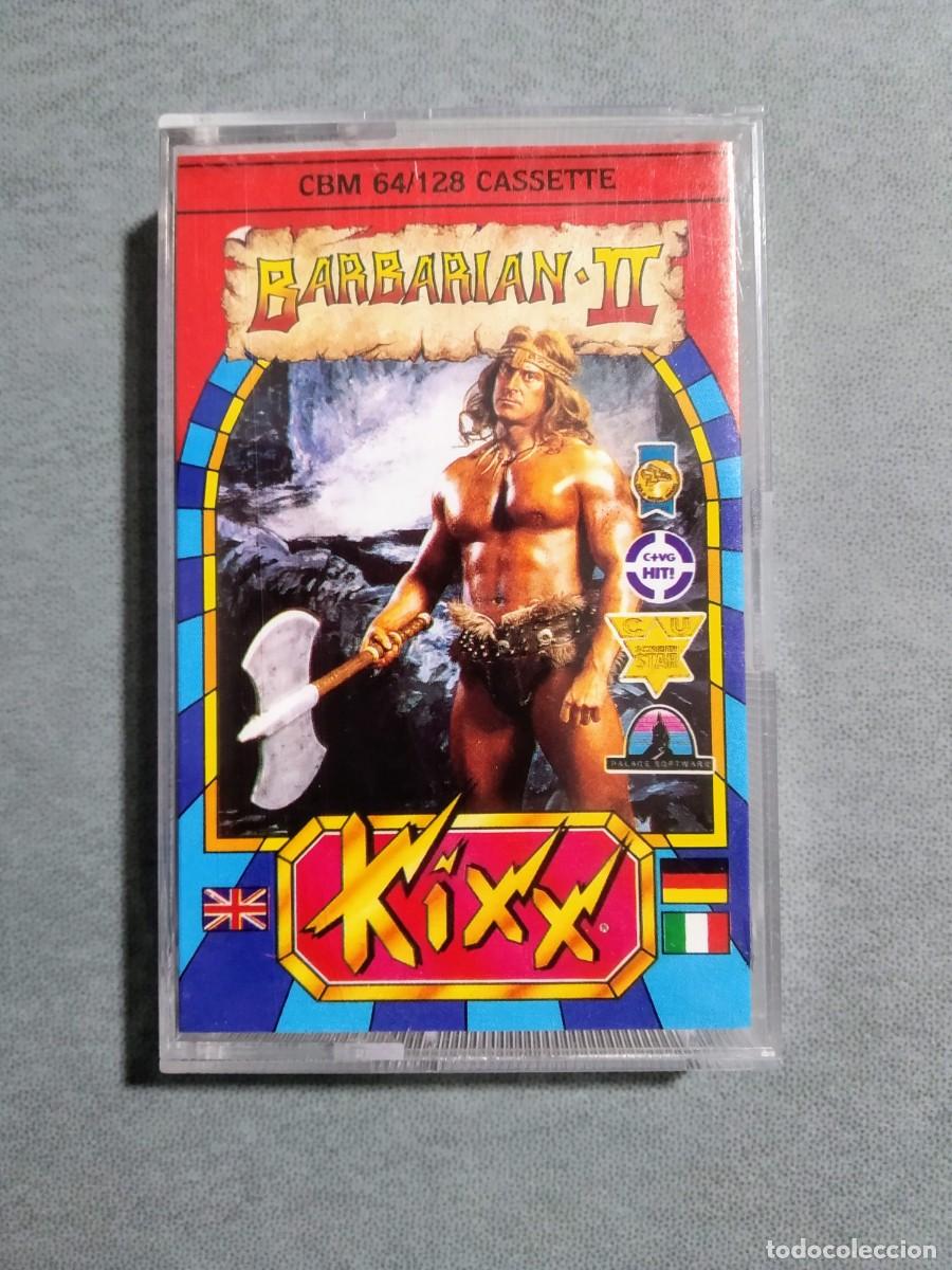 Videojuegos y consolas: BARBARIAN II (KIXX). PALACE SOFTWARE. COMMODORE 64 C64. &iexcl;FUNCIONANDO! - Foto 1