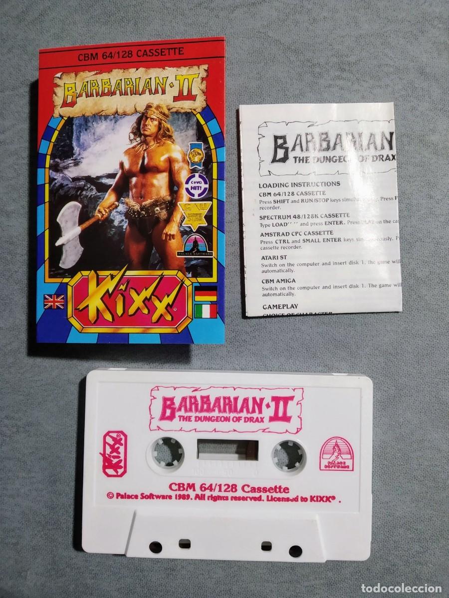 Videojuegos y consolas: BARBARIAN II (KIXX). PALACE SOFTWARE. COMMODORE 64 C64. &iexcl;FUNCIONANDO! - Foto 4