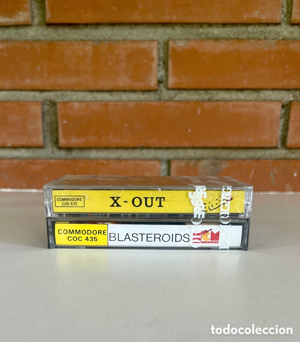 Videojuegos y consolas: X Out + Blasteroids Commodore - Foto 3