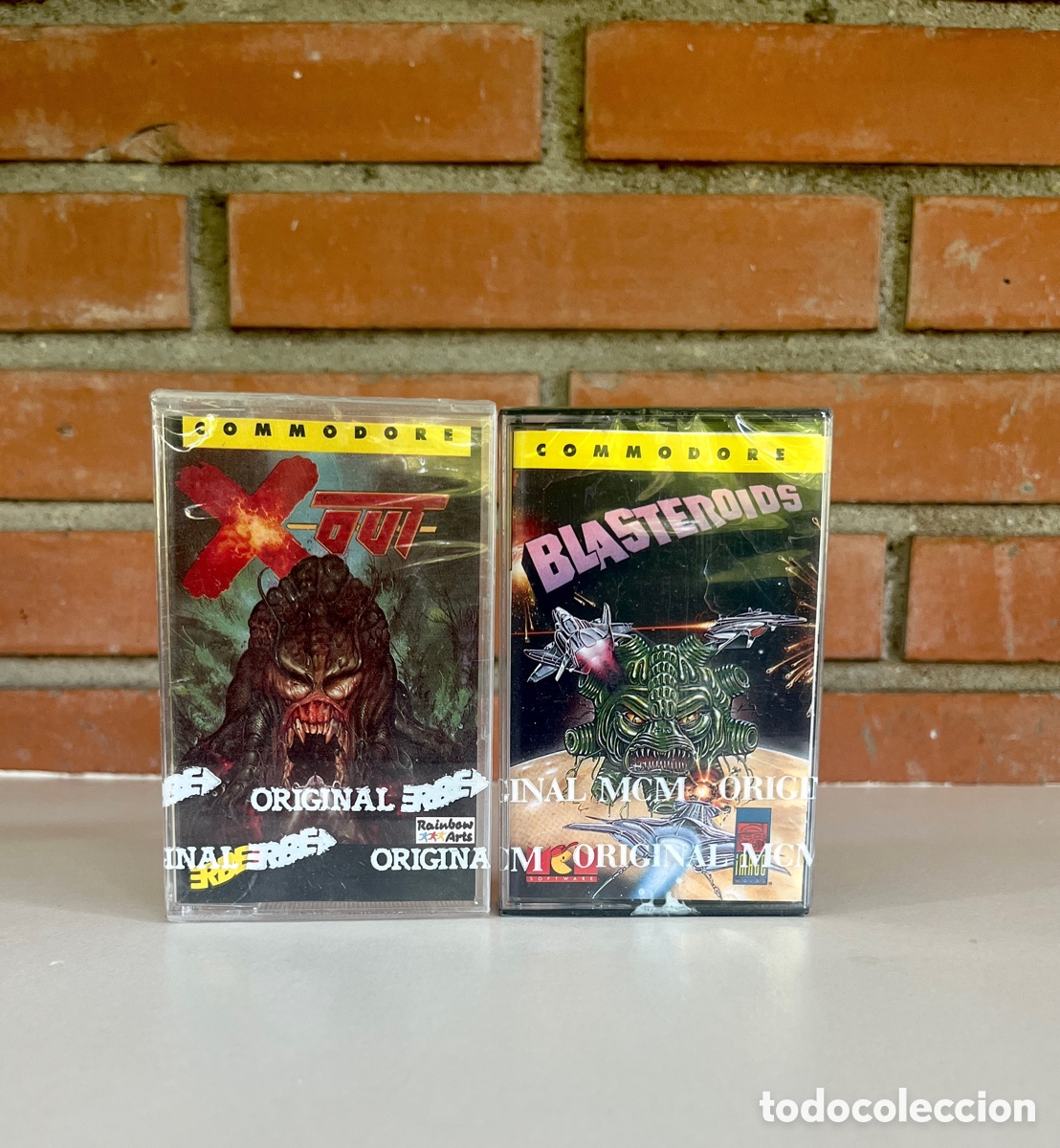 Videojuegos y consolas: X Out + Blasteroids Commodore - Foto 1