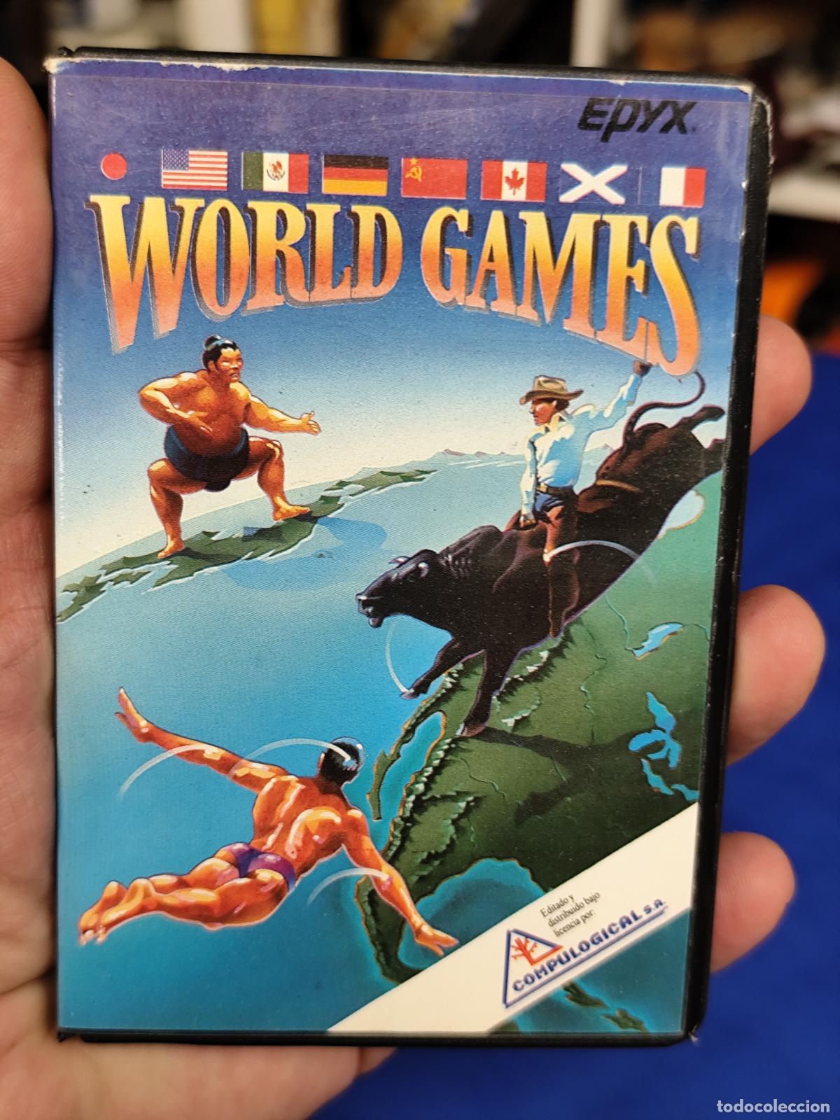 Videojuegos y consolas: commodore juego world games en estuche y en espa&ntilde;ol - Foto 1