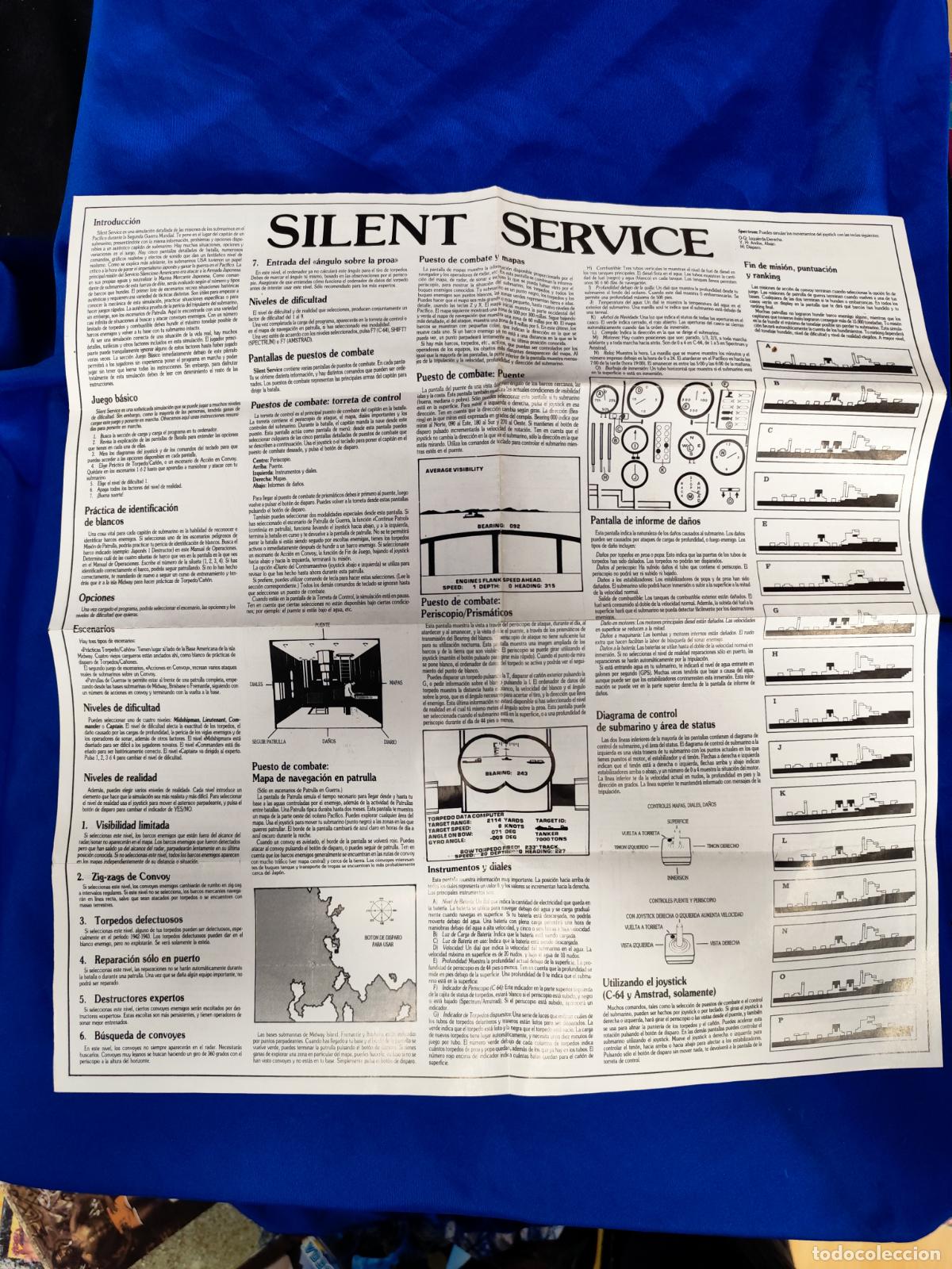 Videojuegos y consolas: Silent Service [MicroProse] 1985 - Erbe Software [Commodore 64 C64] Sid Meier - Foto 4