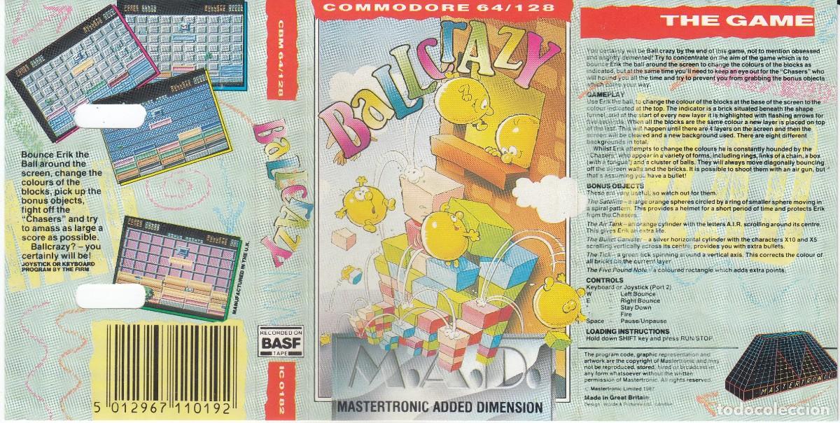Videojuegos y consolas: Ballcrazy Commodore 64 juego cassette 1987 M.A.D. - Foto 8
