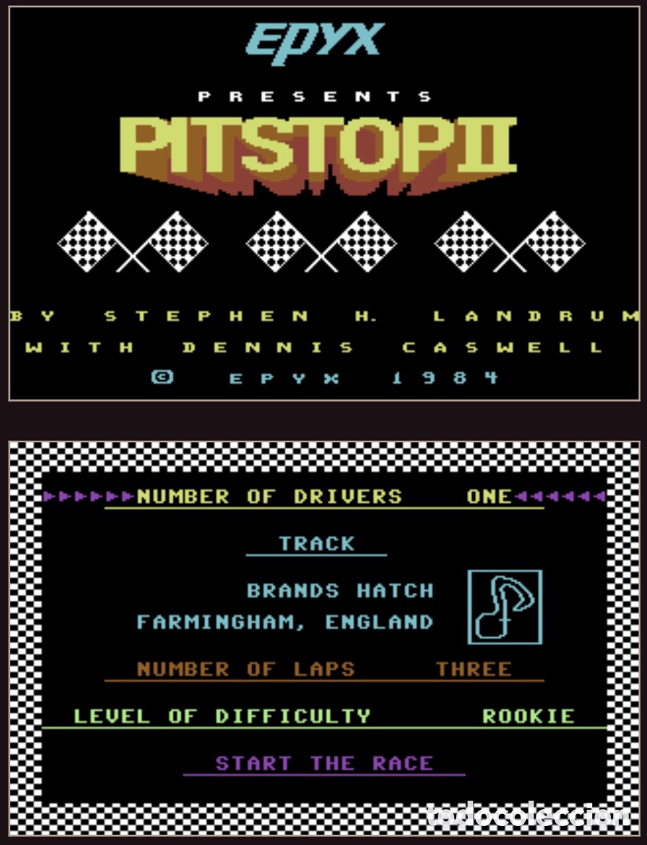 Videojuegos y consolas: PitStop II [Epyx] 1984 / 1987 - Erbe Software [Commodore 64 C64] 2 dos - Foto 9