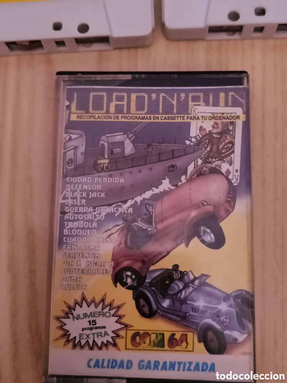 Videojuegos y consolas: Juego Cassette con 15 programas para Commodore Revista espa&ntilde;ola Load N Run 64 + Otro Load - Foto 2