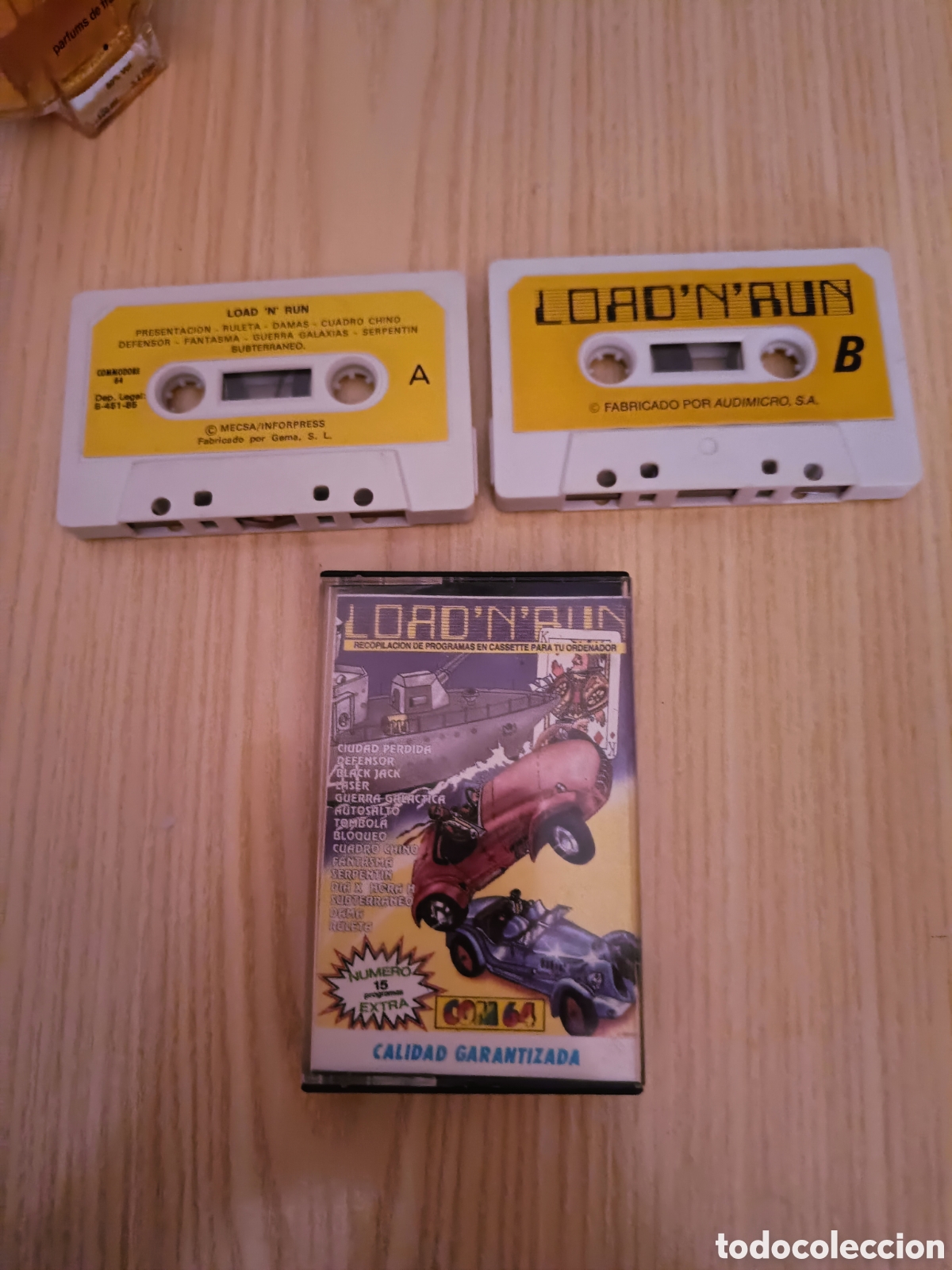Videojuegos y consolas: Juego Cassette con 15 programas para Commodore Revista espa&ntilde;ola Load N Run 64 + Otro Load - Foto 1