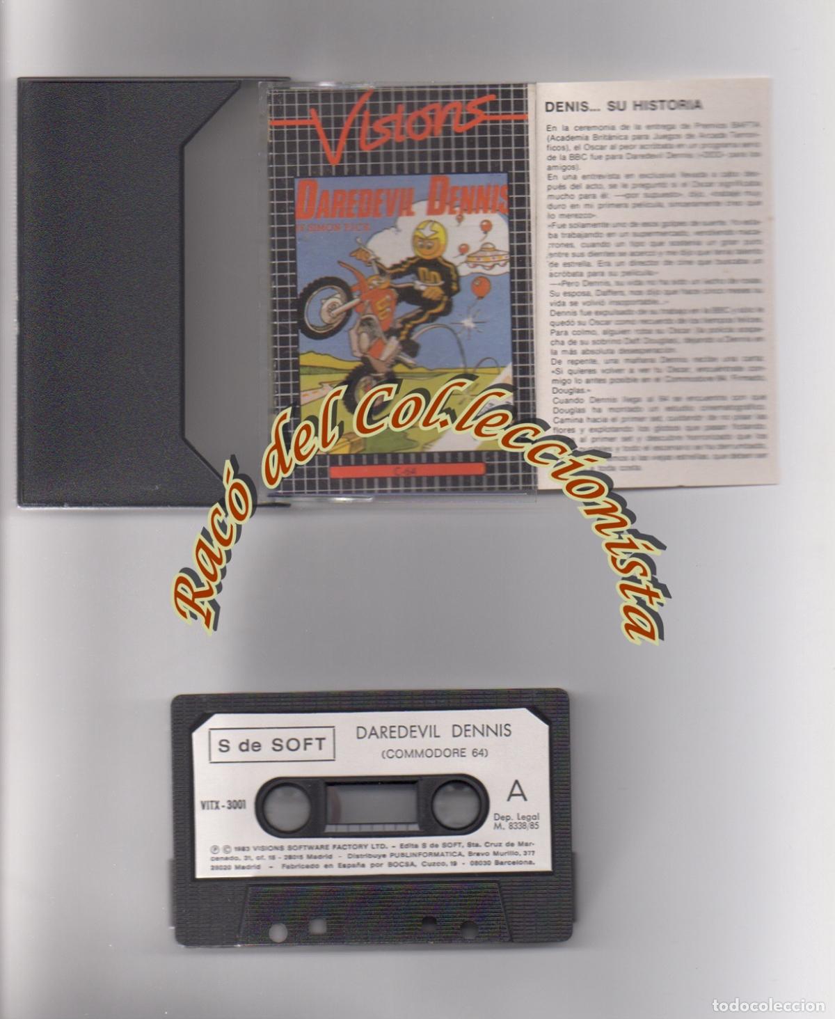 Videojuegos y consolas: COMMODORE 64 , JUEGO EN CINTA CASETE, DAREDEVIL DENNIS BY SIMON PICK , VISIONS SOFTWARE - Foto 1
