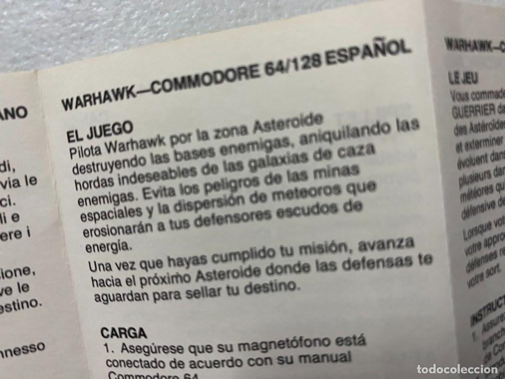 Videojuegos y consolas: WAR HAWK - VIDEOJUEGO COMMODORE 64 - C-64 - Foto 5