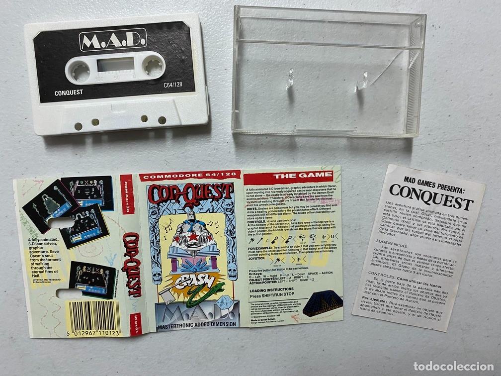 Videojuegos y consolas: CON-QUEST - VIDEOJUEGO COMMODORE 64 - C-64 - Foto 3