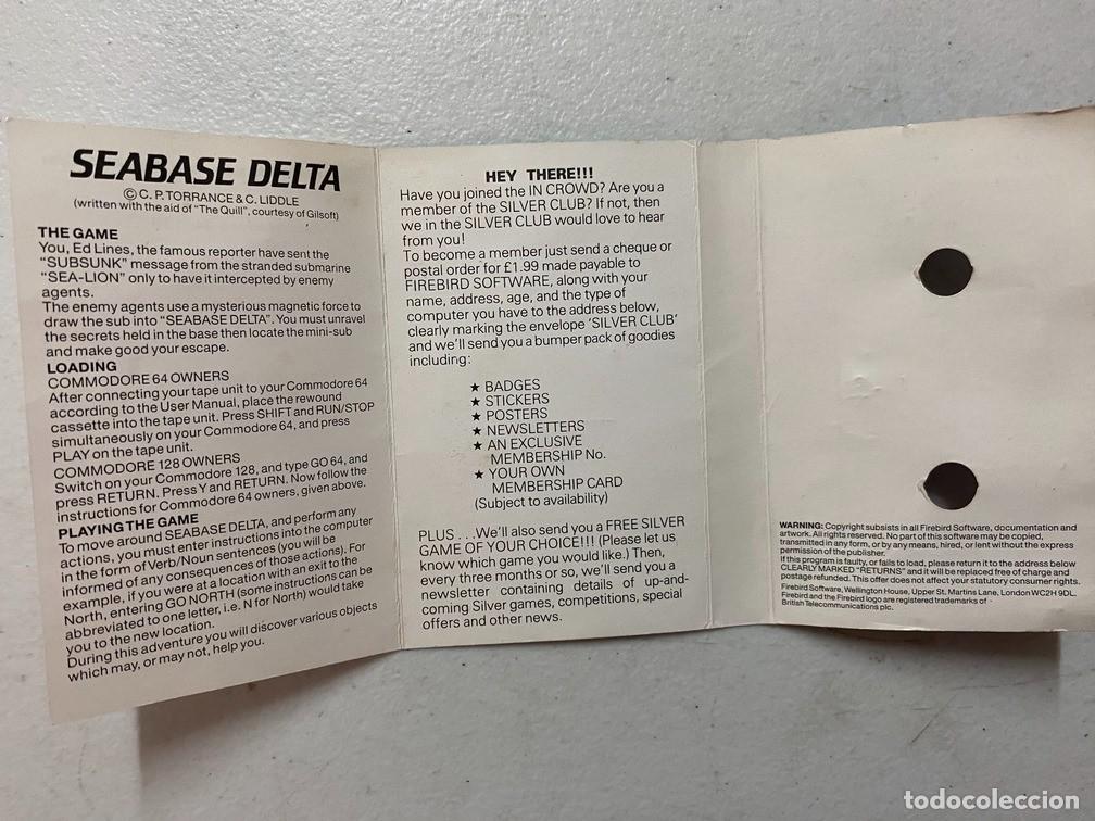 Videojuegos y consolas: SEABASE DELTA - VIDEOJUEGO COMMODORE 64 - C-64 - Foto 4