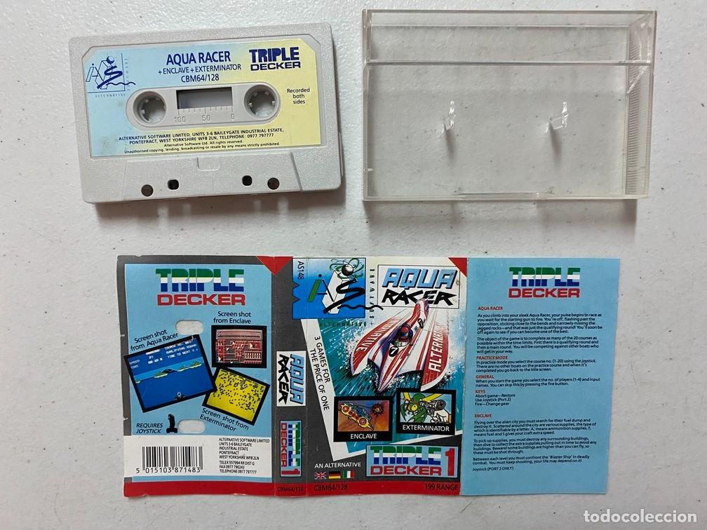 Videojuegos y consolas: AQUA RACER - VIDEOJUEGO COMMODORE 64 - C-64 - Foto 3