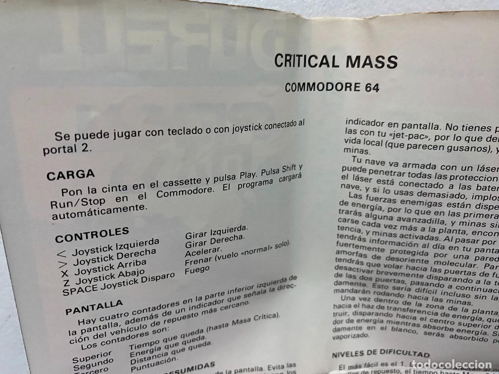 Videojuegos y consolas: CRITICAL MASS - VIDEOJUEGO COMMODORE 64 - C-64 - Foto 7