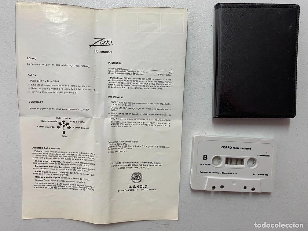 Videojuegos y consolas: ZORRO - VIDEOJUEGO COMMODORE 64 - C-64 - Foto 5