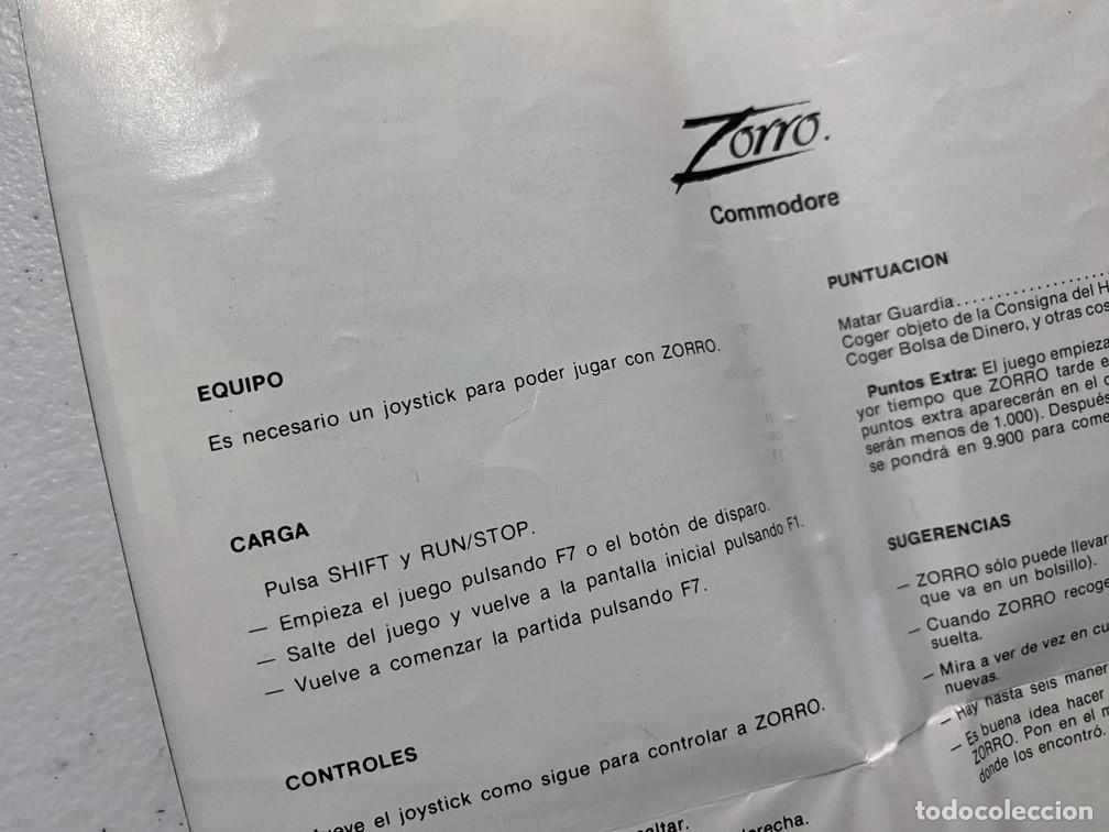 Videojuegos y consolas: ZORRO - VIDEOJUEGO COMMODORE 64 - C-64 - Foto 6