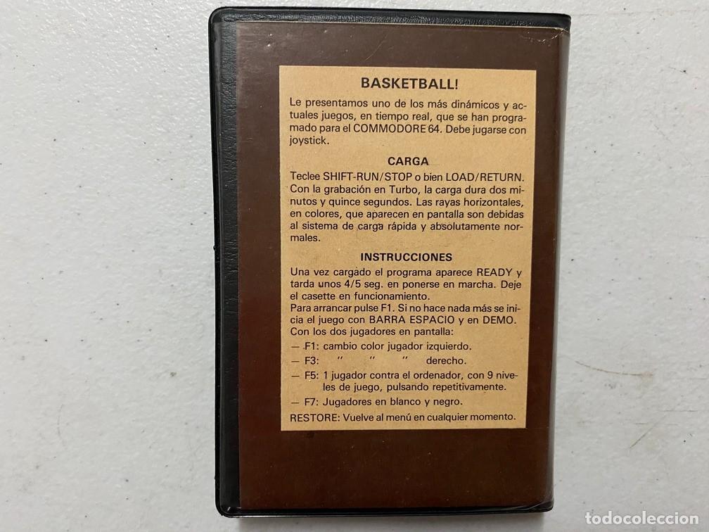Videojuegos y consolas: BASKETBALL - VIDEOJUEGO COMMODORE 64 - C-64 - Foto 2