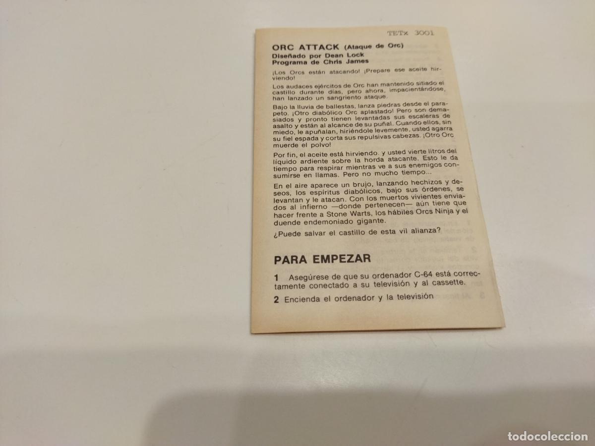 Videojuegos y consolas: ORC ATTACK - JUEGO COMMODORE 64 C64 COMPLETO - COMPULOGICAL 1984 - EXCELENTE ESTADO - Foto 9