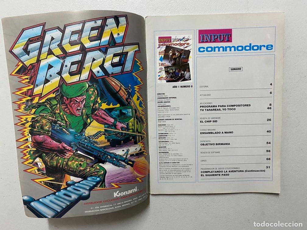 Videojuegos y consolas: INPUT COMMODORE N&ordm; 8 - REVISTA DE HARDWARE - SOFTWARE COMMODORE - Foto 3
