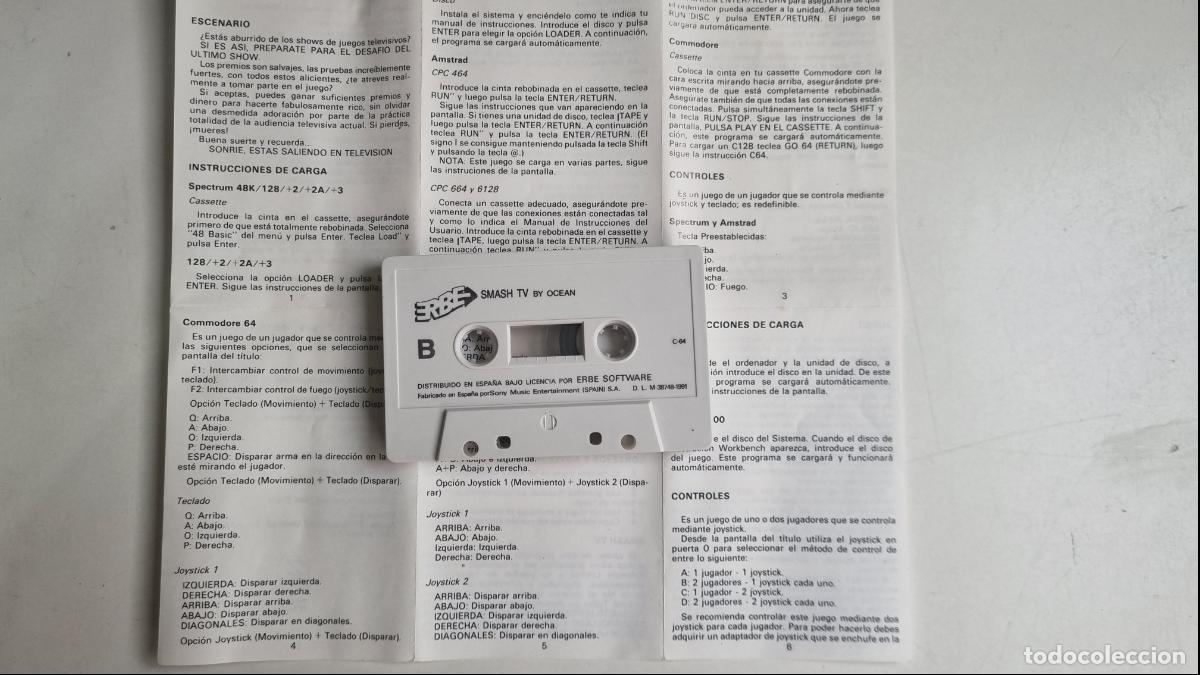 Videojuegos y consolas: SMASH T.V - Commodore 64, Ocean, ERBE, 1991 (Completo) - Foto 8