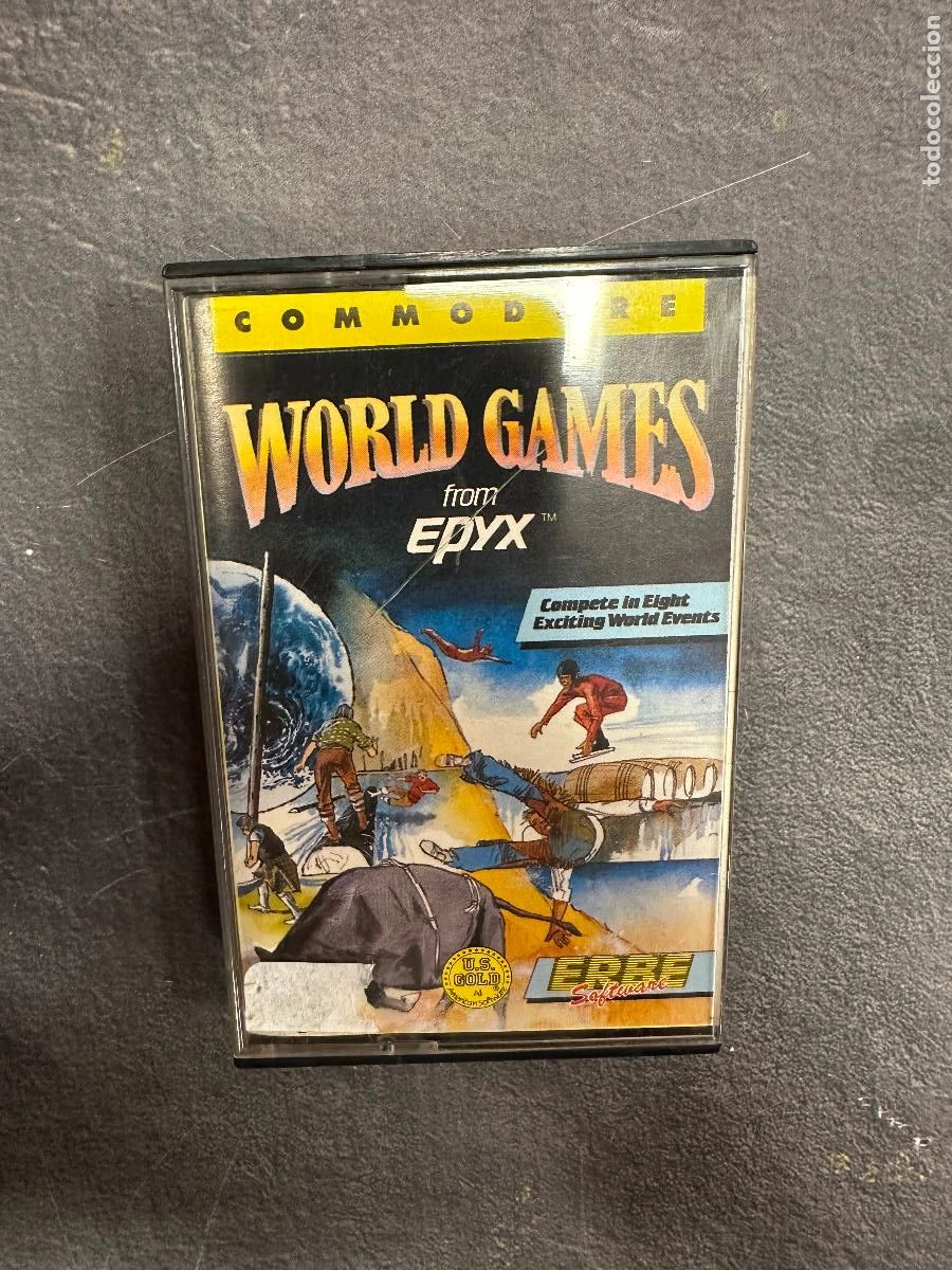 Videojuegos y consolas: Juego casete commodore world games erbe epix - Foto 1