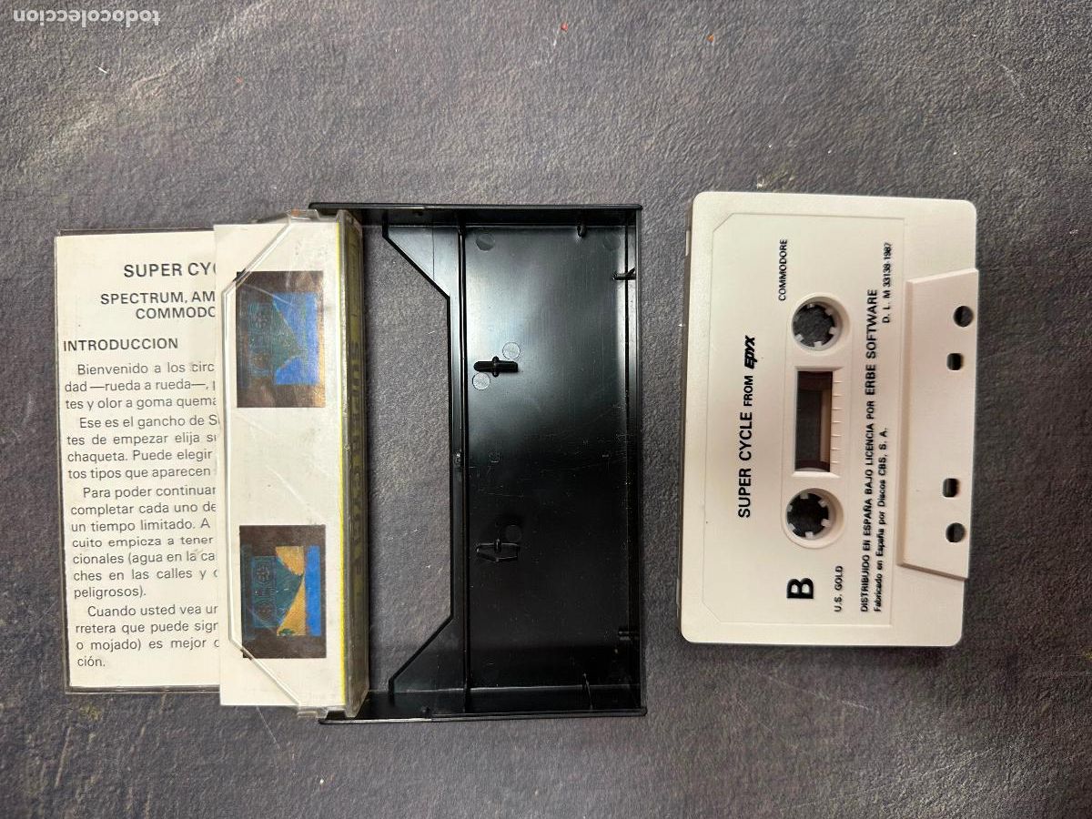 Videojuegos y consolas: Supercycle SUper Cycle - COmmodore 64 - Cassette - Foto 2