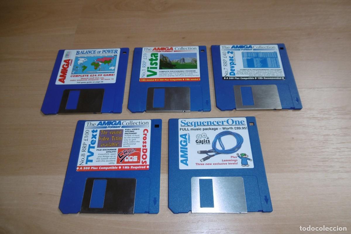 Videojuegos y consolas: LOTE DE 5 DISCOS COMMODORE AMIGA FORMAT - Foto 1