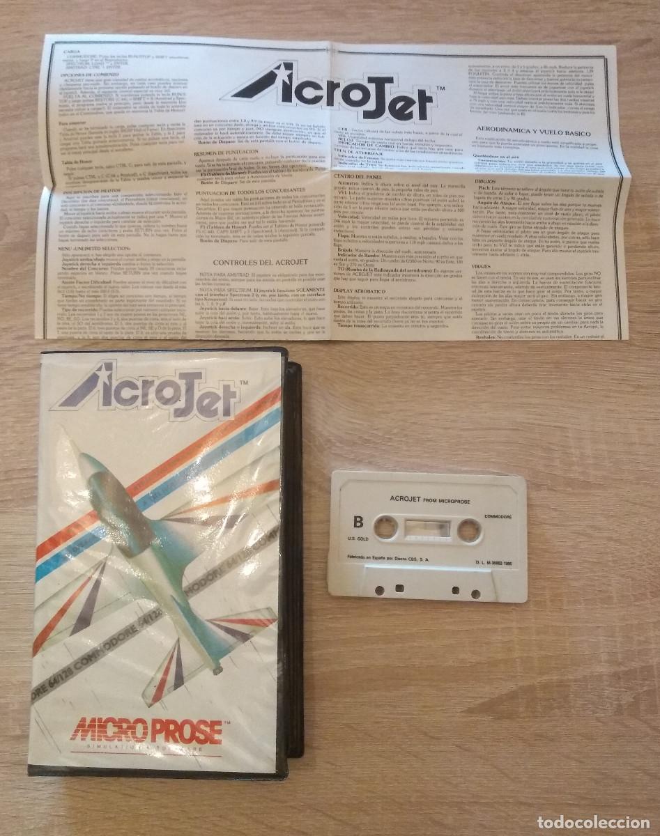 Videojuegos y consolas: ACROJET - COMMODORE 64 / 128 - SPECTRUM - AMSTRAD - MICRO PROSE - SIMULATION SOFTWARE - Foto 3