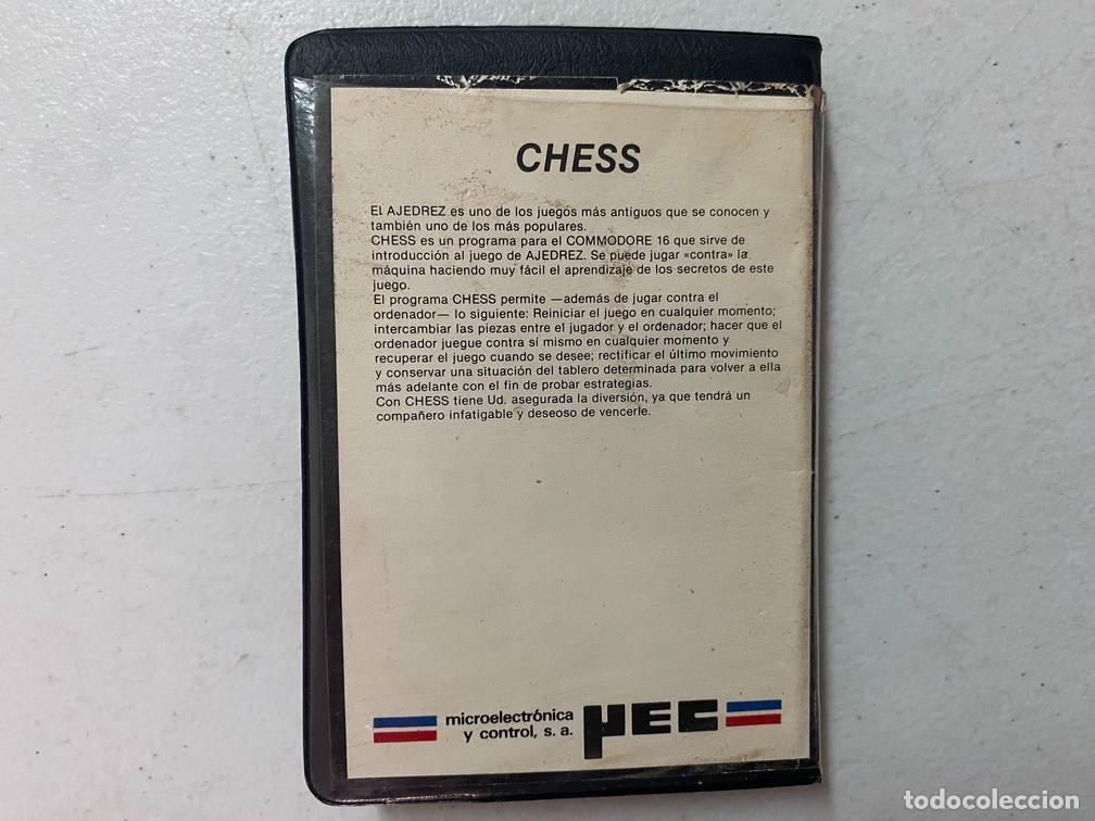 Videojuegos y consolas: CHESS - VIDEOJUEGO COMMODORE 64 C-64 - Foto 2