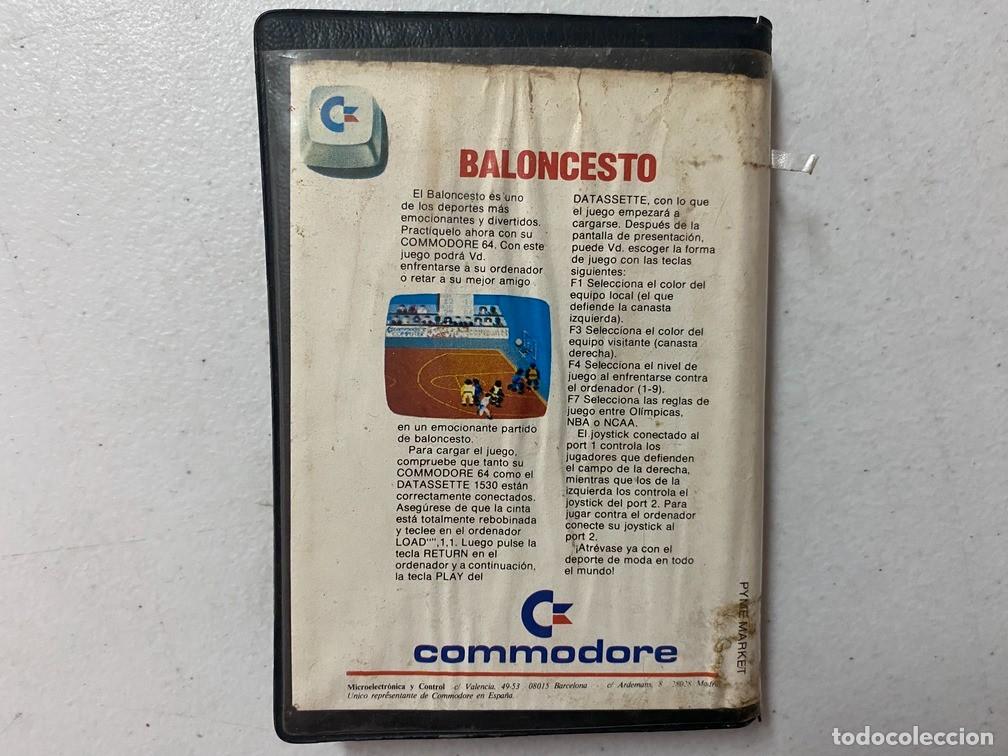 Videojuegos y consolas: BALONCESTO - VIDEOJUEGO COMMODORE 64 C-64 - Foto 2
