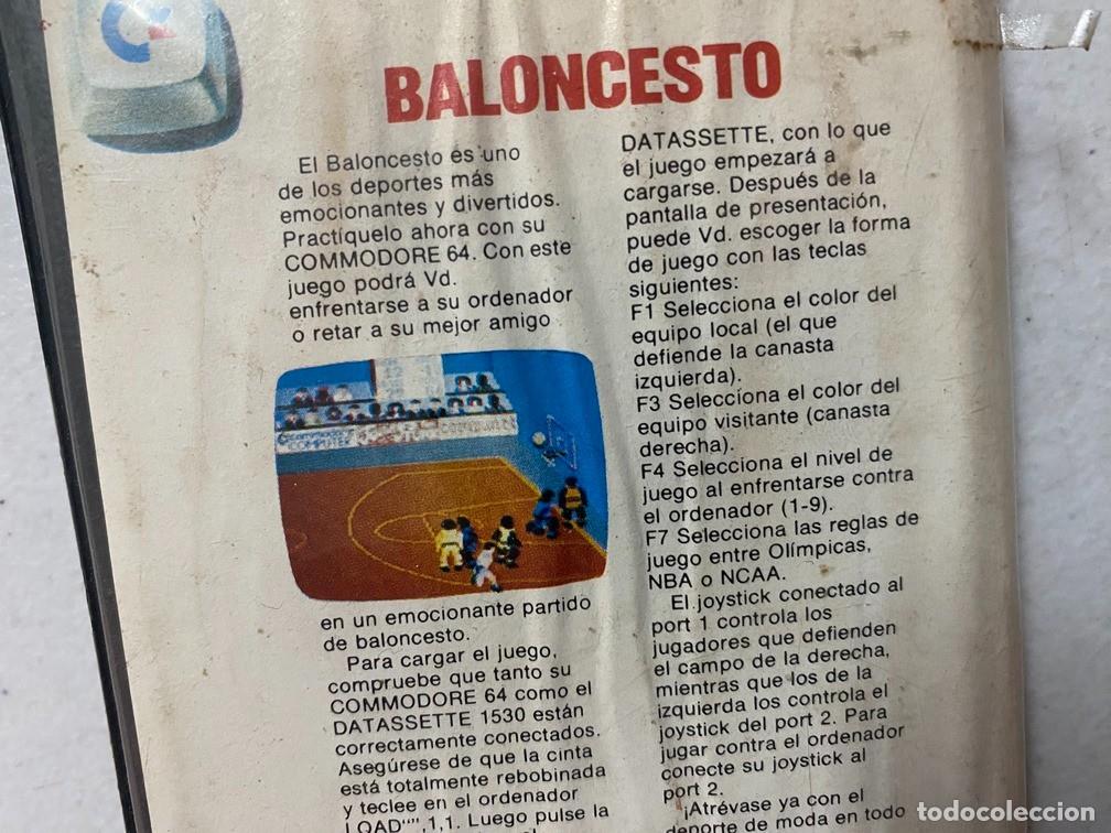 Videojuegos y consolas: BALONCESTO - VIDEOJUEGO COMMODORE 64 C-64 - Foto 3