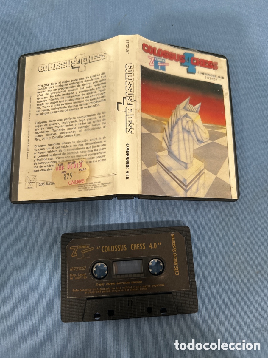 Videojuegos y consolas: JUEGO PC CASSETTE, COLOSSUS 4 CHESS, COMMODORE 64*VER FOTOS* - Foto 1