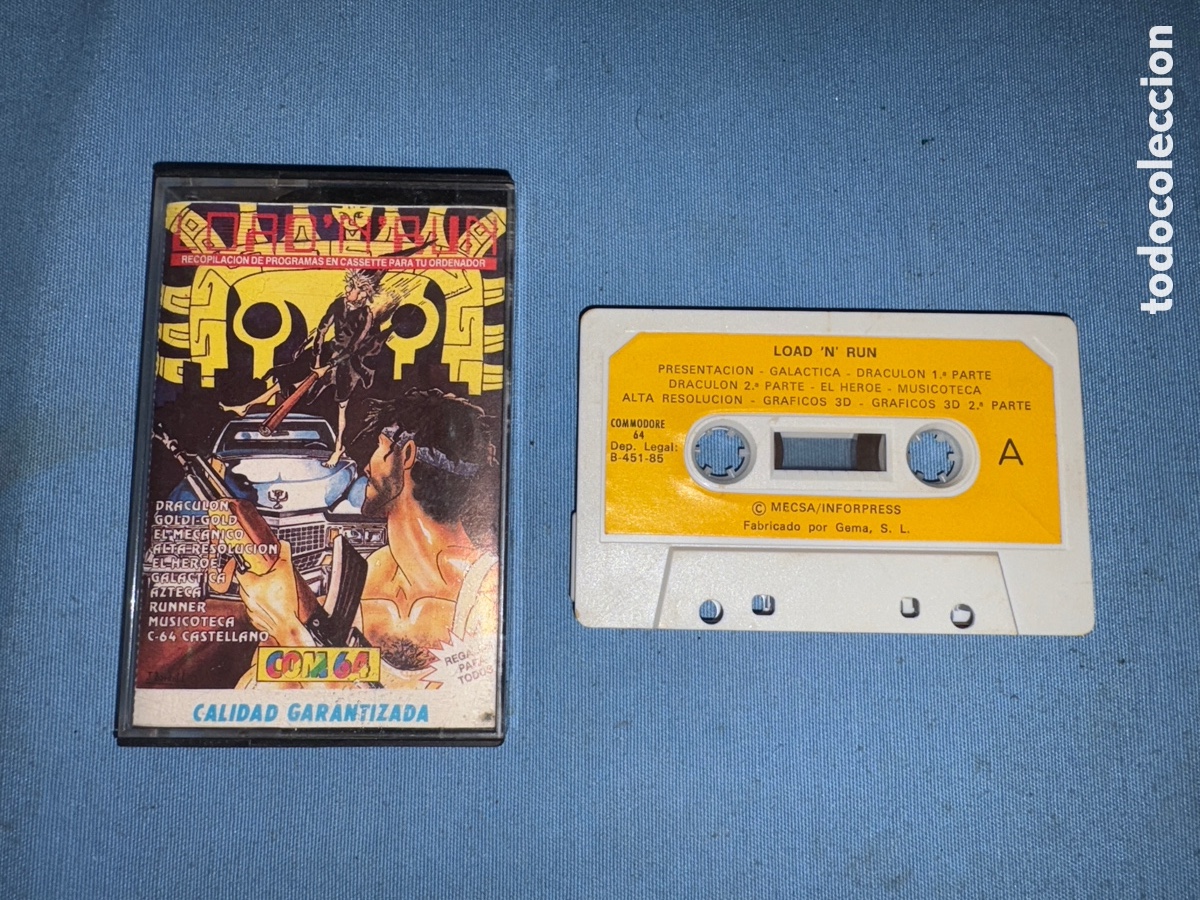 Videojuegos y consolas: VIDEOJUEGO LOAD&rsquo;N&rsquo;RUN RECOPILACI&Oacute;N DE PROGRAMAS EN CASSETTE,ESPECIAL COMMODORE - Foto 1