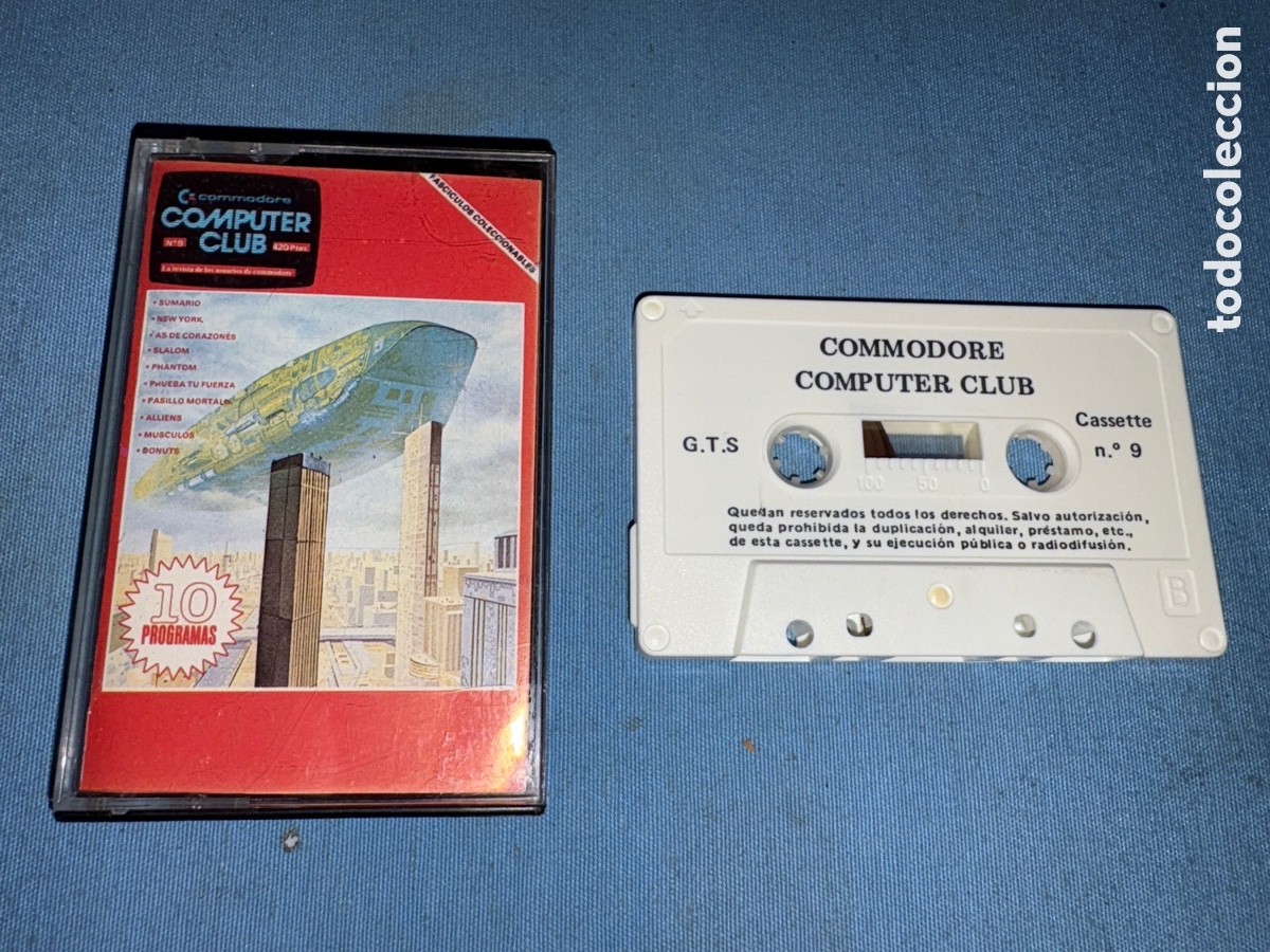 Videojuegos y consolas: VIDEOJUEGO COMPUTER CLUB,10 PROGRAMAS G.T.S,N&deg;9 PARA COMMODORE - Foto 1