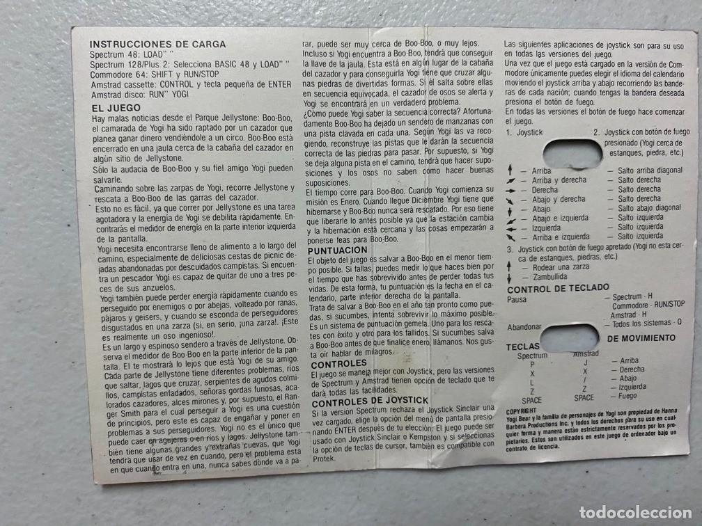 Videojuegos y consolas: YOGI BEAR - VIDEOJUEGO COMMODORE 64 C-64 - Foto 5
