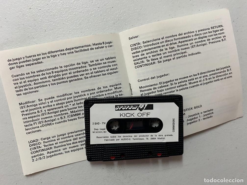Videojuegos y consolas: KICK OFF - VIDEOJUEGO COMMODORE 64 C-64 - Foto 6